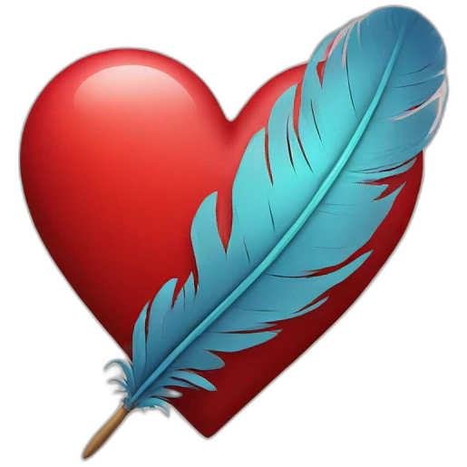 Heart with feather emoji