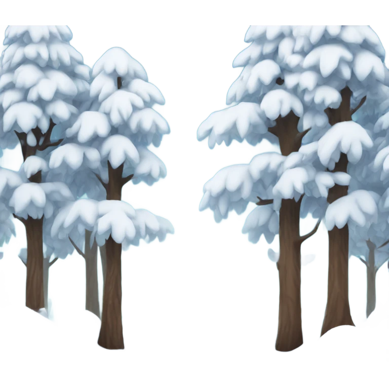 Snow covered Forrest emoji