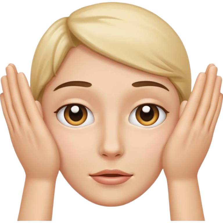 Hands over face emoji