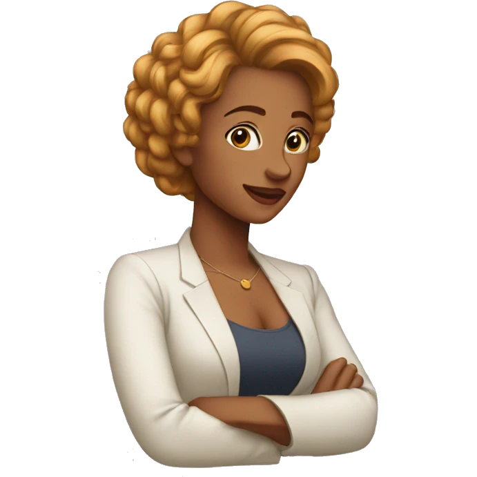 Mulher de cabelos cacheados  emoji