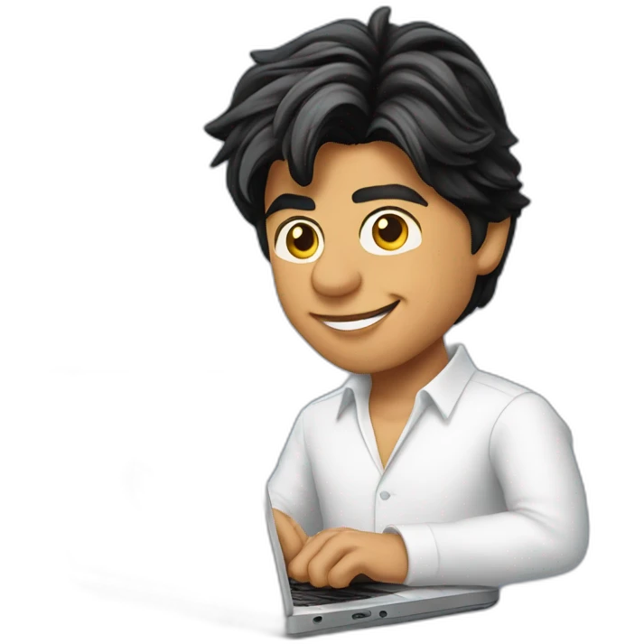 shah rukh khan with laptop emoji