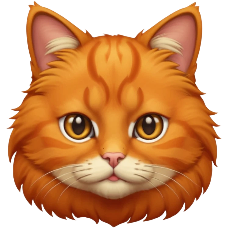 um gato laranja curioso com sobrancelha erguiad emoji