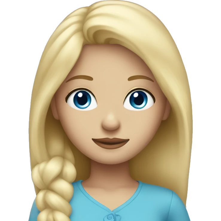 blonde girl with blue eyes emoji