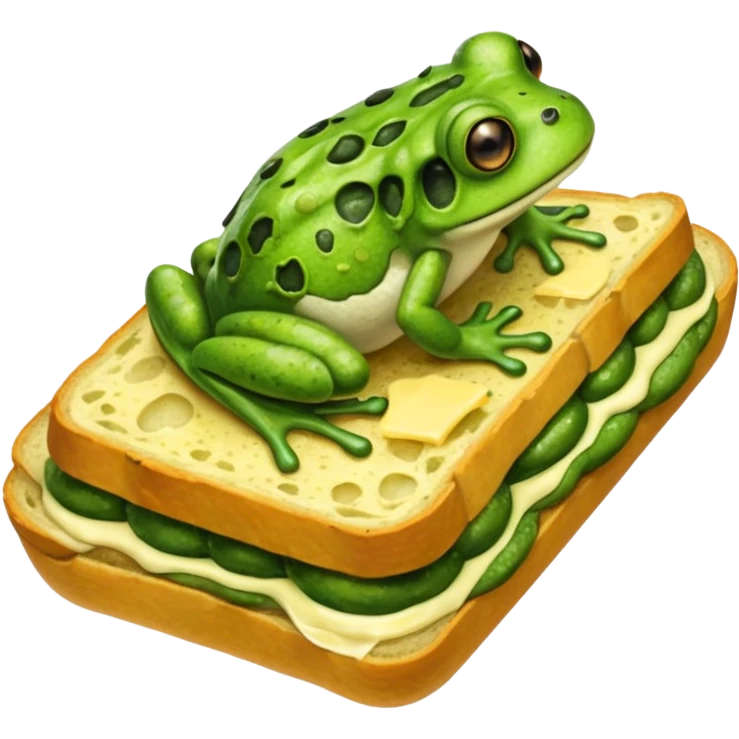 Garlic bread frog emoji