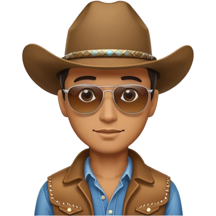 Cowboy with sunglasses  emoji