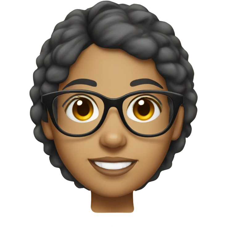 Latina Girl with glasses light skinned  emoji