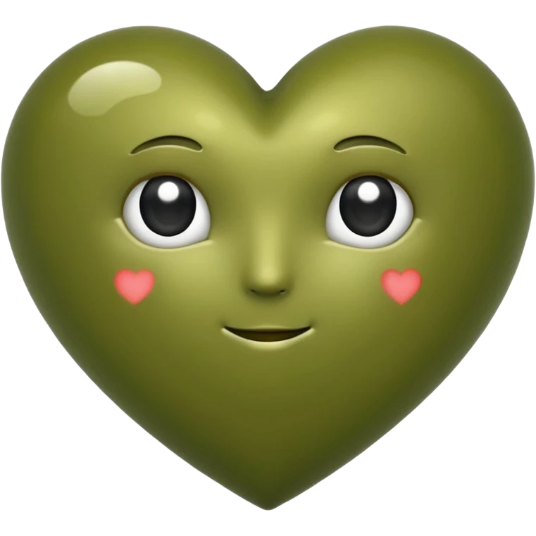 olive green heart emoji emoji