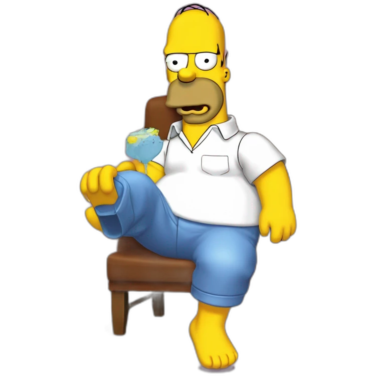 Homer Simpsons qui embrasse marge emoji