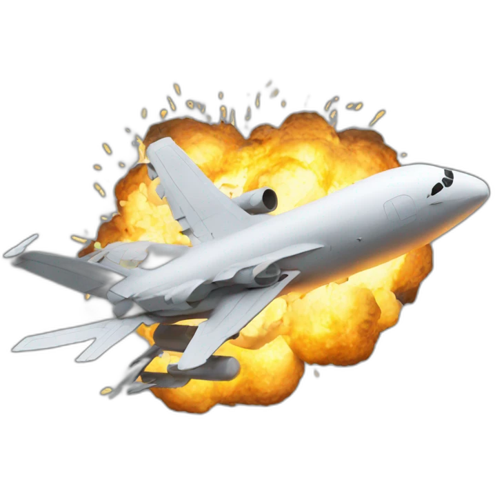 exploded aircraft emoji