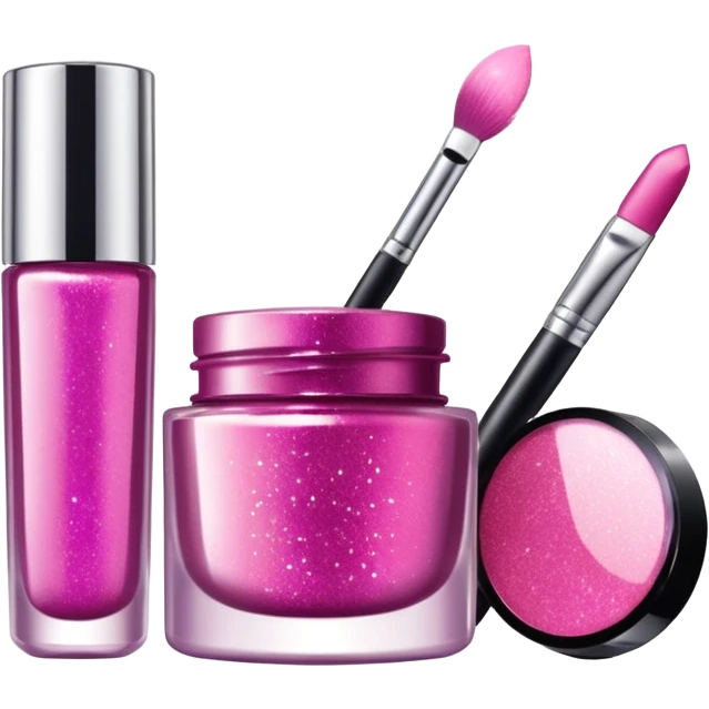 few beauty products and sparkles emoji