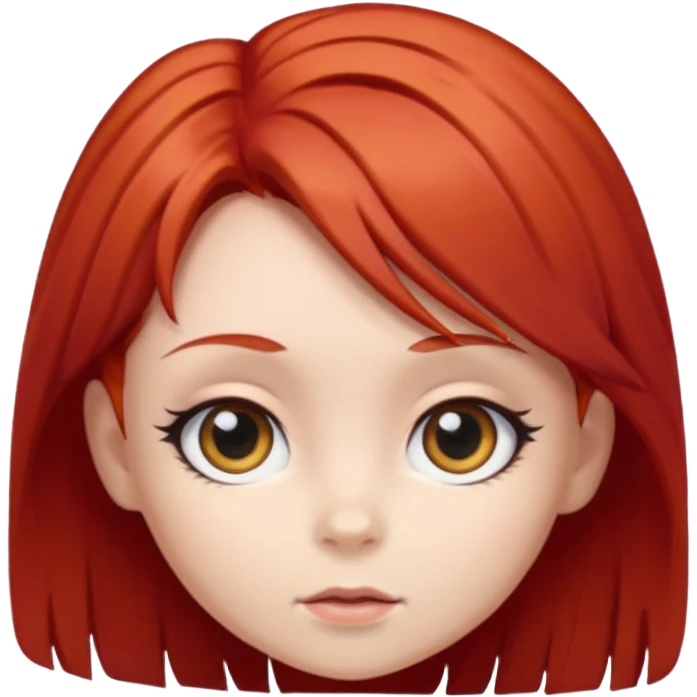female chibi with red hair emoji