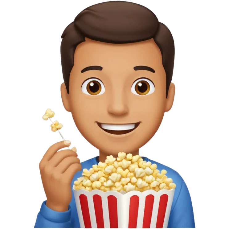 man with popcorn emoji