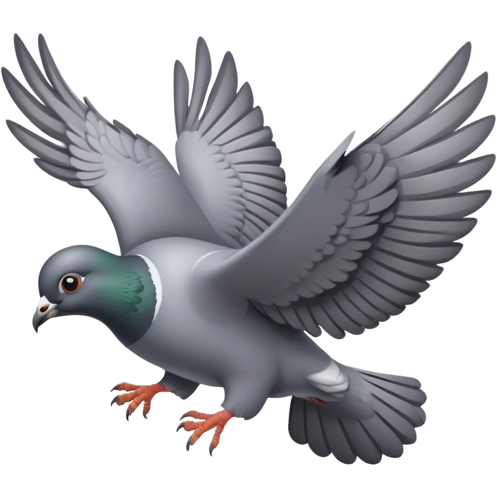 angry pigeon dive bombing emoji
