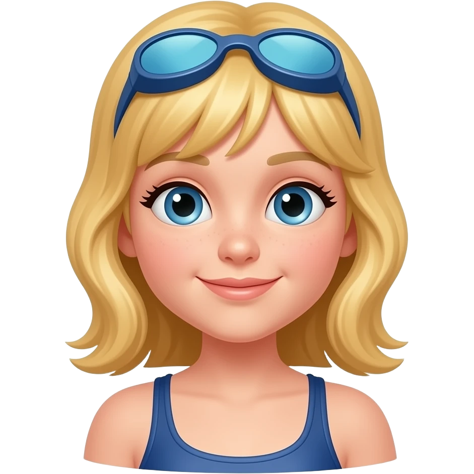 blond 13 year old girl swimmer emoji