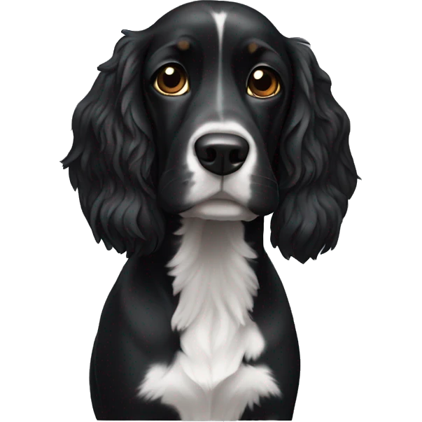 black cocker dog emoji