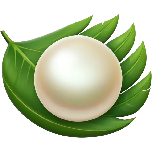 Pearl and palm emoji