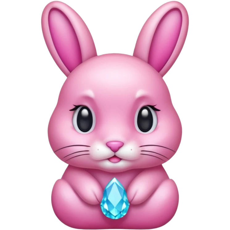  crystallized bunny pink emoji
