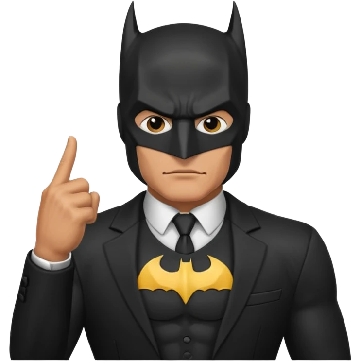 Бэтман с рукой типо приветствие emoji