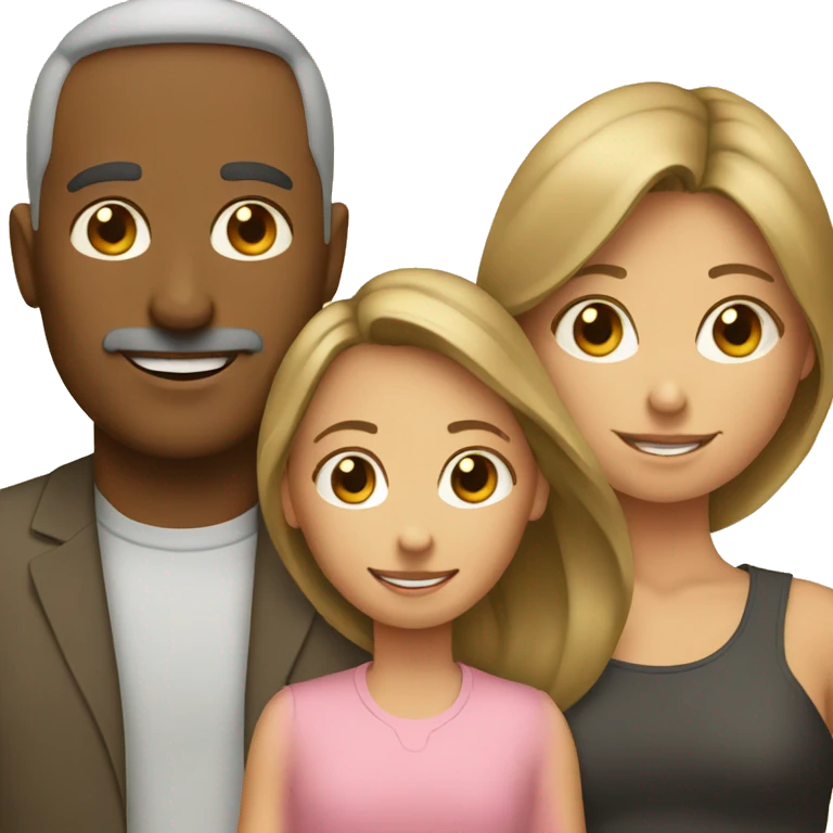 Mum, dad and daughter. emoji