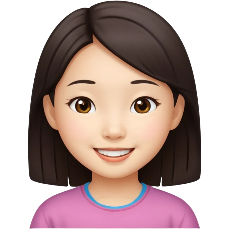 pretty asian little girl emoji