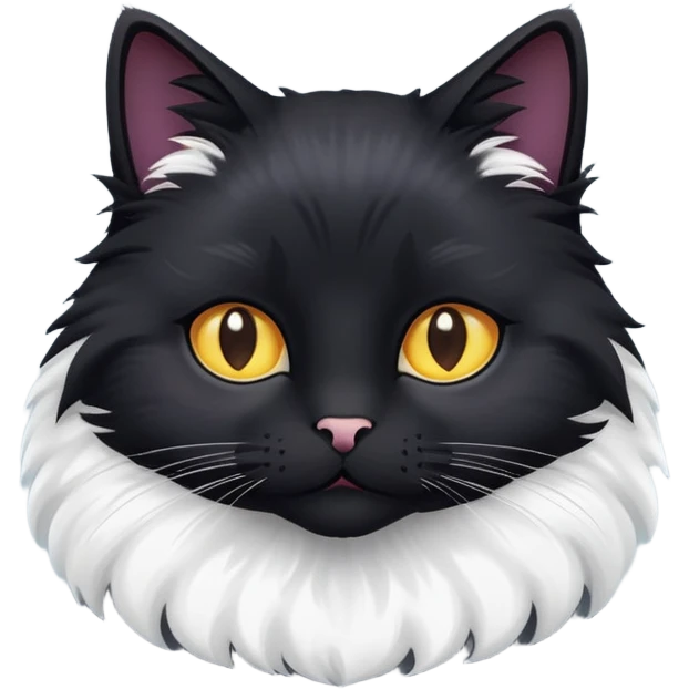 Gato negro con blanco emoji