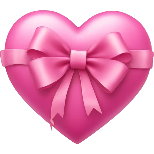 Pink heart with a bow emoji