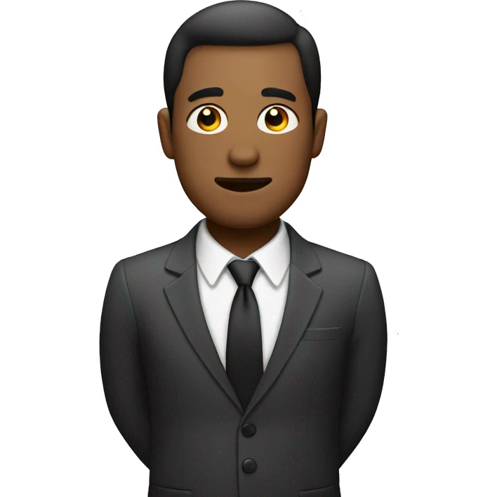 Man in suit with underwear emoji