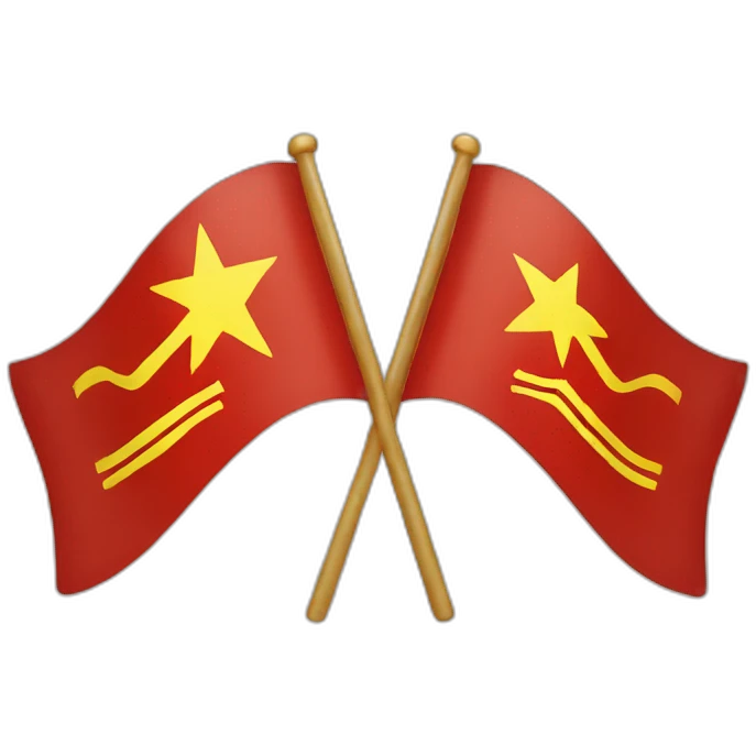 two soviet flags crossed emoji