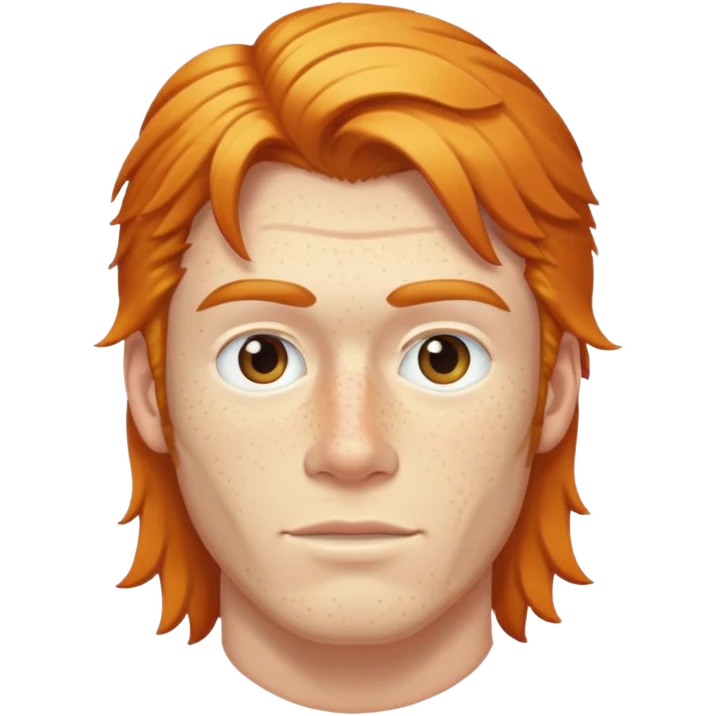 White ginger guy with mullet  emoji