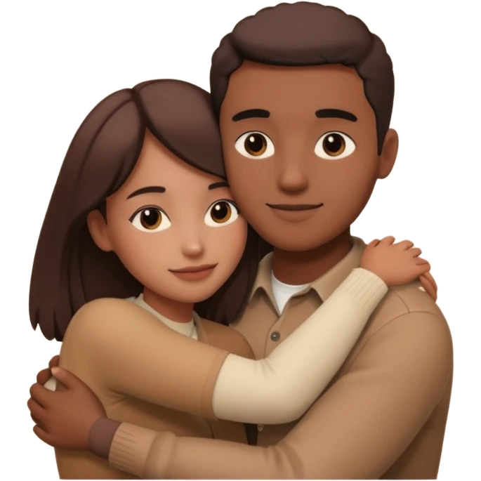 Couple hugs polaroid emoji