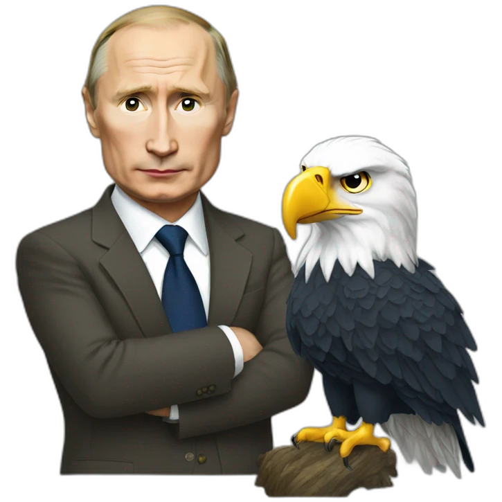 Putin with bald eagle emoji