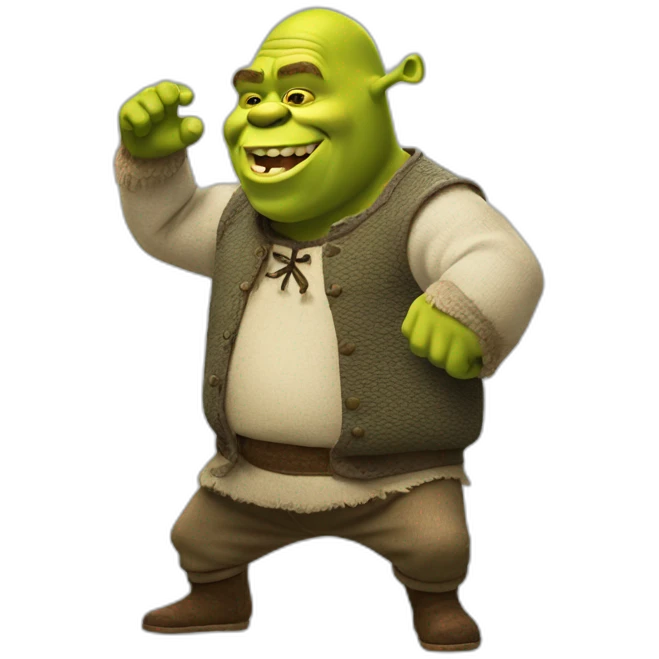 shrek qui fait un dab emoji