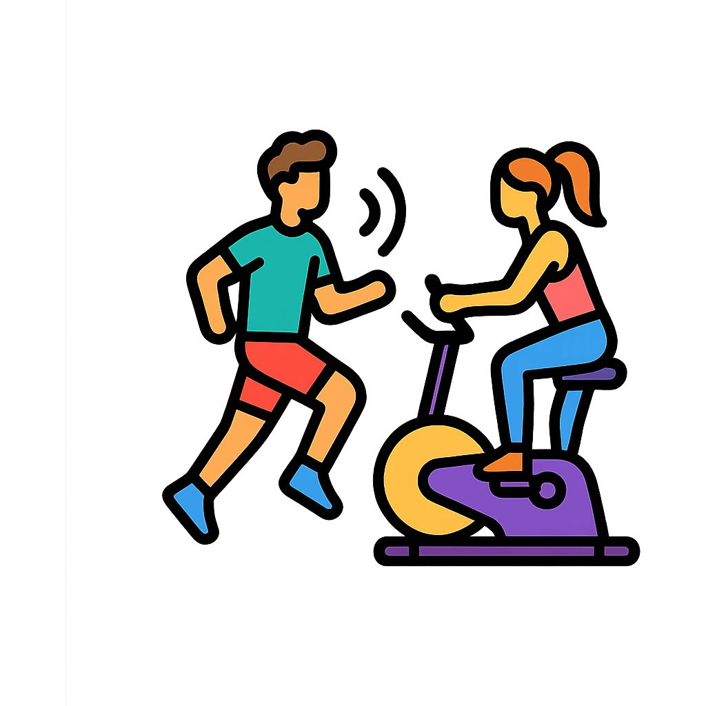 sportsmans doing cardio exercises emoji