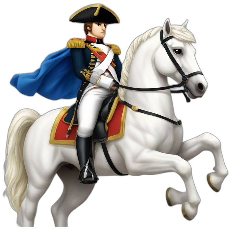 Napoléon Bonaparte on white horse emoji