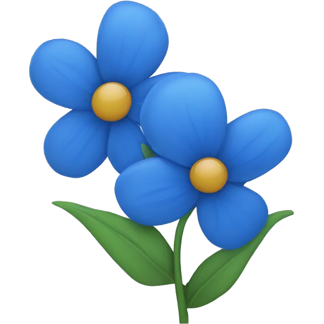 blue flowers emoji