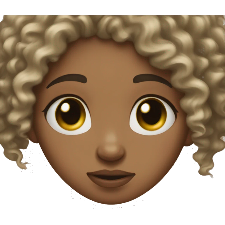 lightskin black girl with curly hair crying  emoji