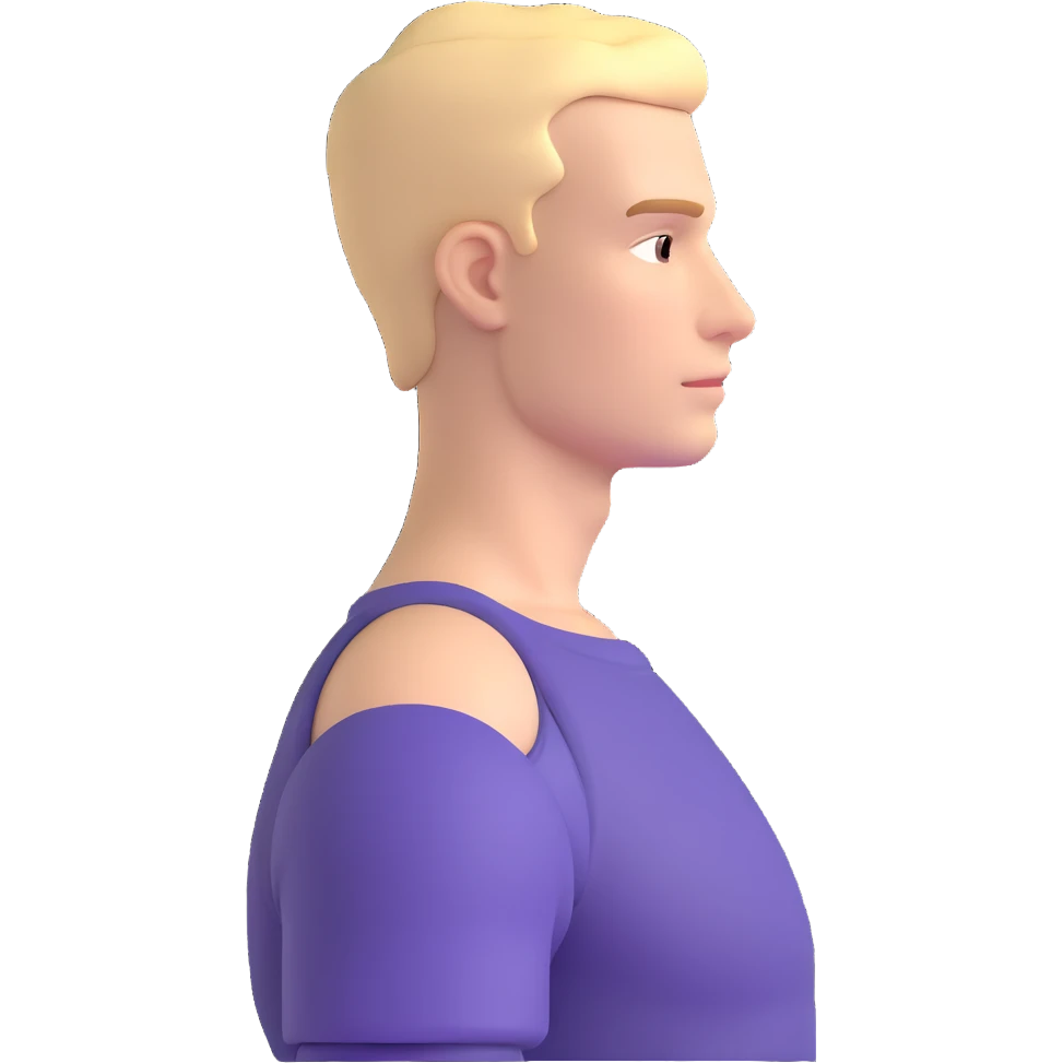 white young man's shoulder, just the shoulder area emoji