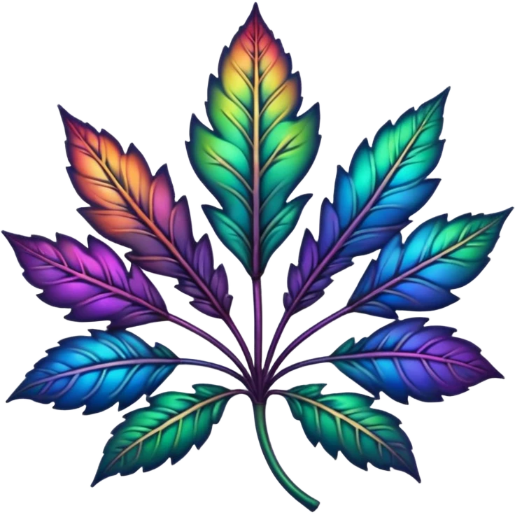 dark rainbow filigree design, leaf shapes, flower shapes, nature shapes, toxic nature, toxic plants emoji