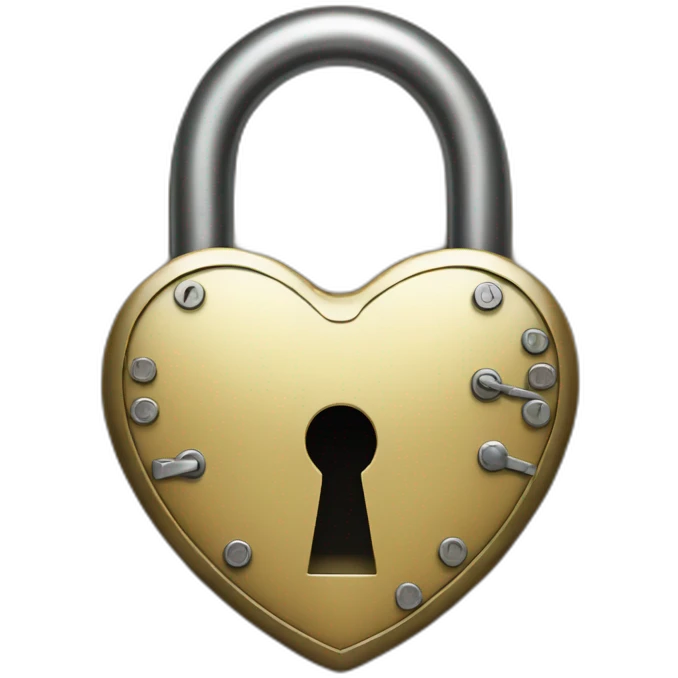 Heart shaped lock emoji