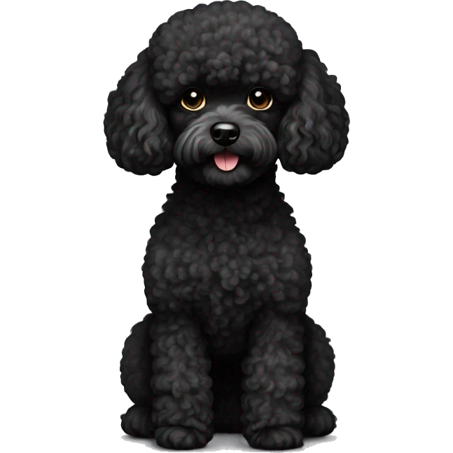 Black toy poodle emoji
