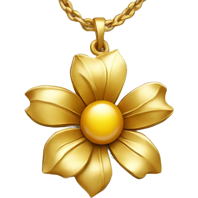 golden flower necklace emoji