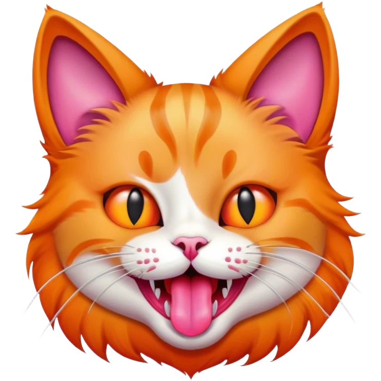 cat with tongue out, freaky emoji