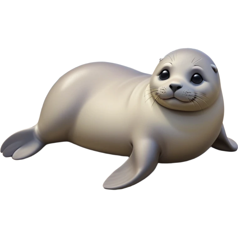 cinematic-seal-realistic-full-body-lounging-emoji,-plump-sleek-body-stretched-out-on-a-rocky-shoreline,-short-smooth-fur-glinting-in-the-sea-breeze,-flippers-tucked-comfortably-beneath-its-body,-large-dark-eyes-filled-with-playful-curiosity,-whiskered-muzzle-lifted-slightly-as-if-smiling,-simplified-yet-realistic-focused-features,-highly-detailed,-glowing-with-a-refreshing-marine-radiance emoji
