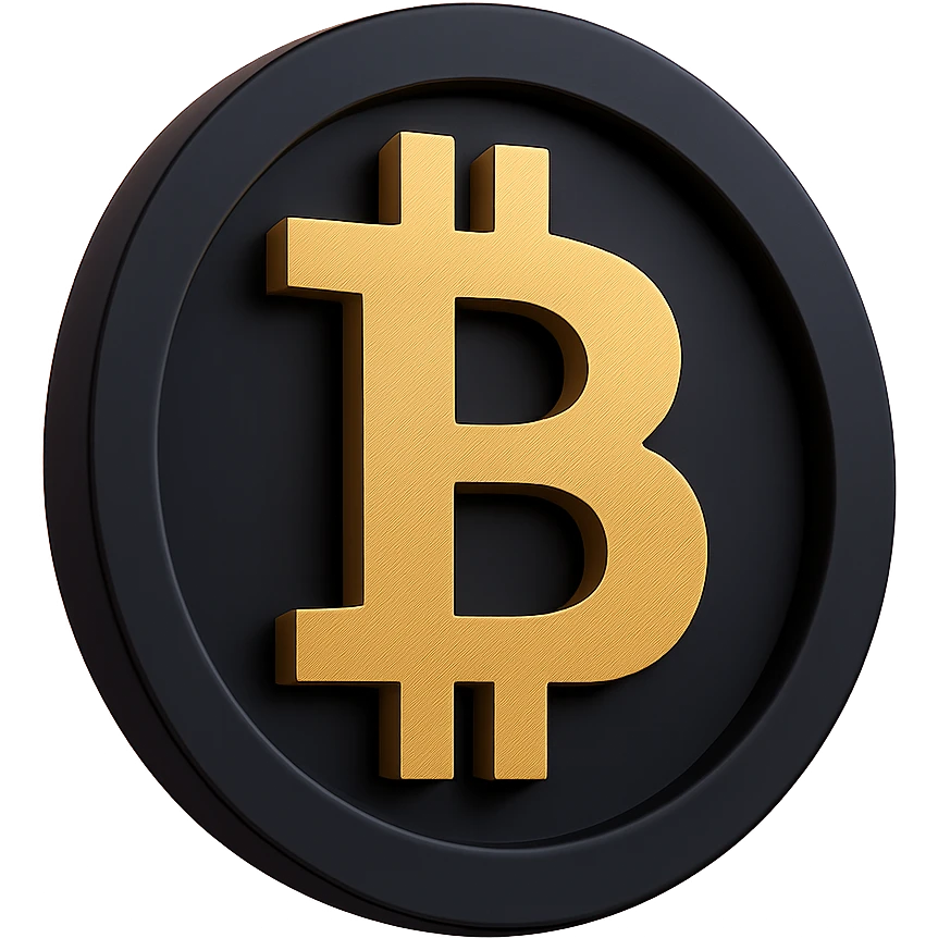 bitcoin,  warm palette in yellow, orange, purple, violet gradient tones, dark solid bg emoji