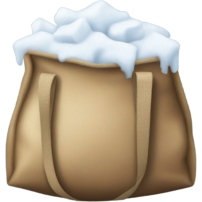 Bag of snow  emoji