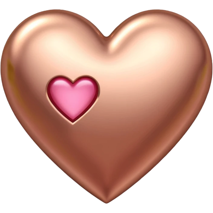 Rose gold heart emoji