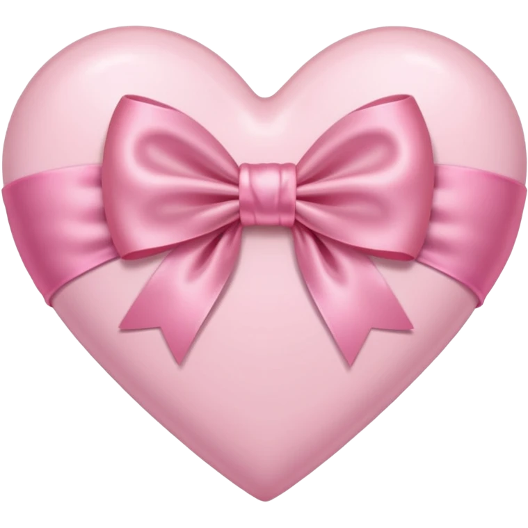 light pink heart with pink bow emoji