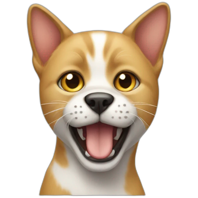 Part cat part dog emoji