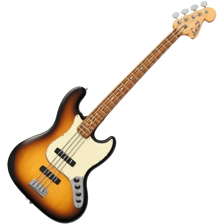 Left handed fender bass guitar emoji