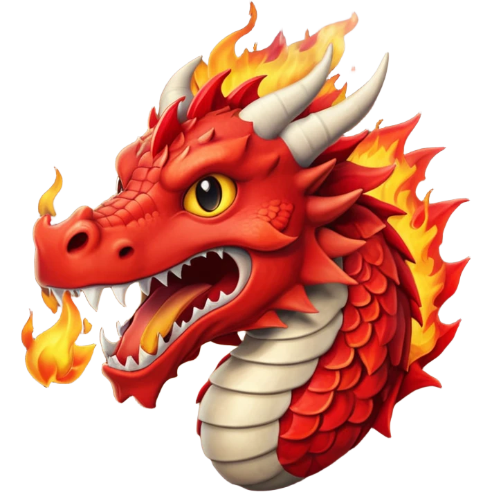 a red wales dragon with fire out its mouth emoji